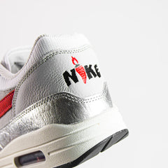 Nike Air Max 1 PRM White Chile Red Grey Silver Black HF7746-100 Sneaker Shoe Trainer