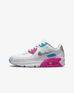 Nike Air Max 90 LTR SE White/Active Fuchsia/Blue Lightning/Multi-Color DV1843-100