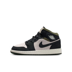 Air Jordan 1 Mid SE GS (LT Orewood Brn/Off Noir)