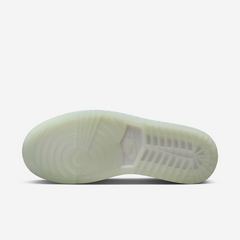Wmns Nike Air Jordan 1 Low SE Sail Seafoam Metallic Silver Green White Grey Black HF4078-100 Sneaker Shoe Trainer