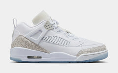Spizike Low Mens Basketball Shoes (White/Metallic Silver/Barely Blue/Neutral Grey)