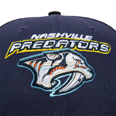 New Era 59Fifty Nashville Predators 10Th Anniversary Patch Logo Hat - Light Navy, Black