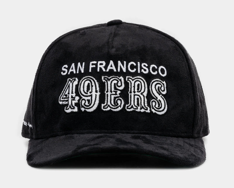 San Francisco 49Ers Black Suede 950AF Snapback Mens Hat (Black)