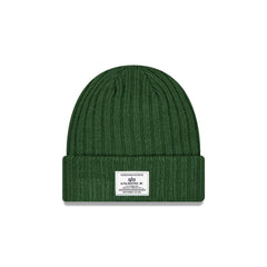 Alpha Industries X New Era Green Cuff Knit Hat