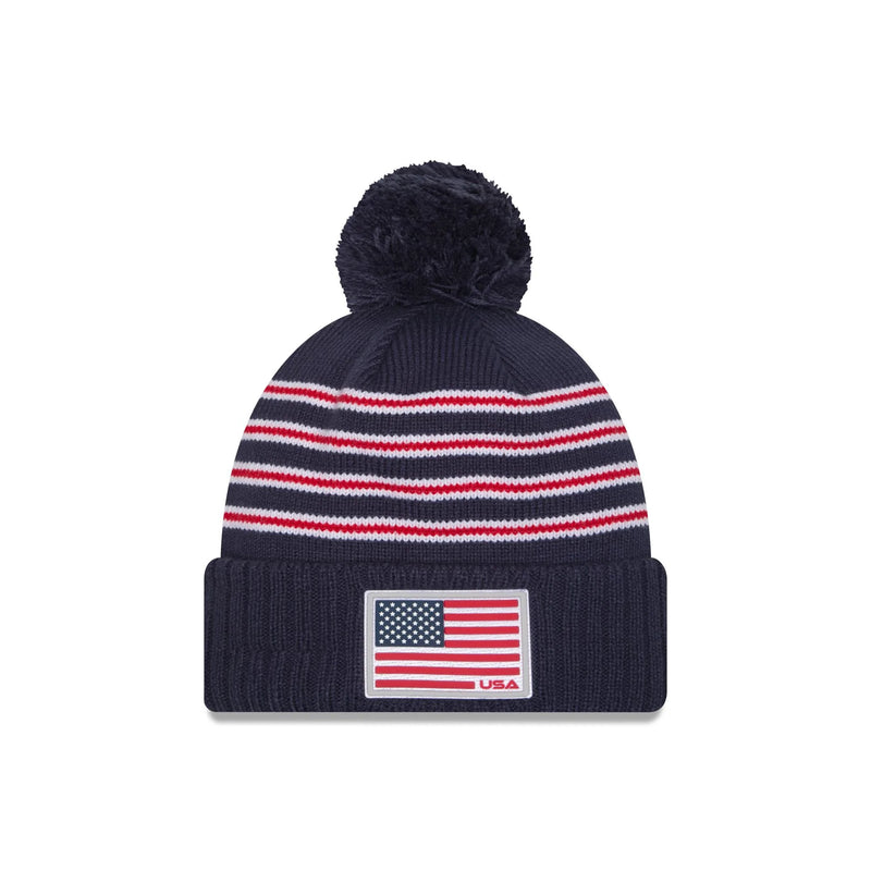 2025 Ryder Cup Team USA Flag Pom Knit Hat