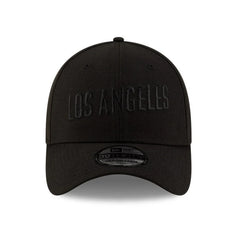 New Era 39Thirty Los Angeles Dodgers Script Stretch Fitted Hat - Black, Black