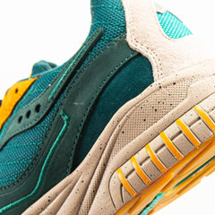 Saucony 3D Grid Hurricane Green Orange Shoe Sneaker Trainer