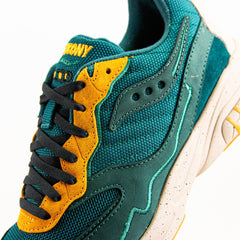 Saucony 3D Grid Hurricane Green Orange Shoe Sneaker Trainer