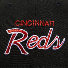 New Era 59Fifty Cincinnati Reds Logo Patch Script Hat - Black