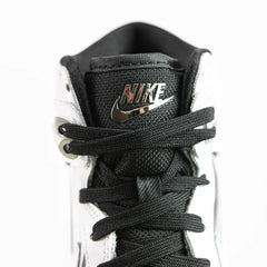 Wmns Nike Dunk High SE White Metallic Silver Black Grey Sneaker Shoe Trainer