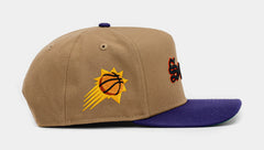 Phoenix Suns Khaki 950AF Snapback Mens Hat (Khaki/Purple)