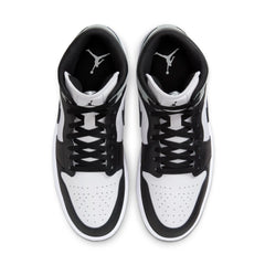 Air Jordan 1 Mid (White/Black/Lt Smoke Grey)