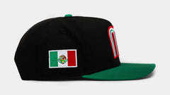 Exclusive Mexico Curve 950AF Snapback Mens Hat (Black/Green)