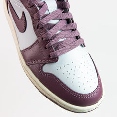 Wmns Nike Air Jordan 1 Mid Pure Platinum Sky J Muave Sail White Purple Sneaker Shoe Trainer