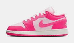 Air Jordan 1 Low Grade School Lifestyle Shoes (Pink Foam/Summit White/Hyper Pink)