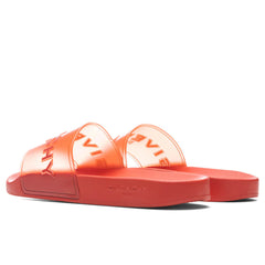 Slide Flat Sandals - Dark Orange