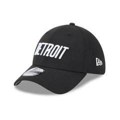 New Era 39Thirty Detroit Tigers Script Stretch Fitted Hat - Black, White