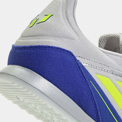 F50 Freestyle Messi Mens Lifestyle Shoes (Silver Metallic/Solar Yellow/Lucid Blue)