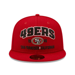 San Francisco 49Ers New Era STACKED Fitted 59Fifty NFL Hat - Scarlet