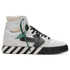 High Top Vulcanized Leather - White/Black