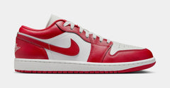 Air Jordan 1 Low Mens Lifestyle Shoes (Summit White/Summit White/Varsity Red)