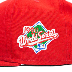 New Era Cincinnati Reds WS 1990 Cap Red White Green Blue 59Fifty 5950 Patch Fitted Cap Hat