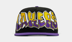 Shoe Palace X New Era NBA 90S Graffiti Exclusive Los Angeles Lakers 950AF Snapback Mens Hat (Black/Purple)