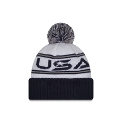 2025 Ryder Cup Team USA White Pom Knit Hat