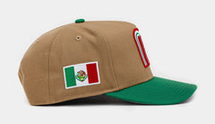Mexico Curve Khaki 950AF Snapback Mens Hat (Khaki/Green)