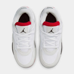 Air Jordan 4 RM Preschool Basketball Shoes (White/Black/Neutral Grey/Varsity Red)