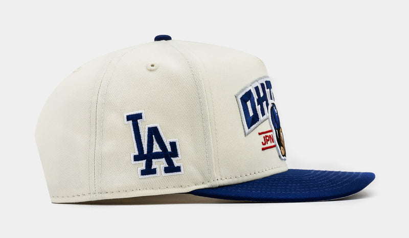 Shoe Palace Exclusive Los Angeles Dodgers Ohtani 950AF Snapback Mens Hat (Blue/Beige/White)