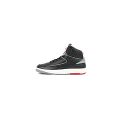 Kids Nike Air Jordan 2 Retro GS Black Cement Grey Fire Red White Sneaker Shoe Trainer