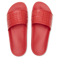 Slide 4G Flat Sandals - Red