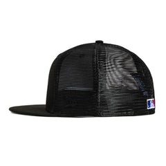 New Era 59Fifty Black Dome Atlanta Braves 1876 Patch Trucker Hat - Black