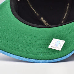 Los Angeles Lakers Mitchell & Ness TEAM SCRIPT 2Tone Snapback Hat - Black/Sky