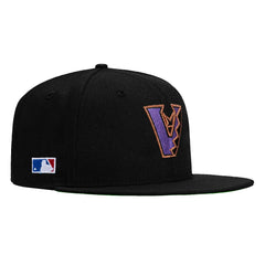 New Era 59Fifty Arizona Diamondbacks Batterman Patch Upside down Hat - Black, Purple, Metallic Copper