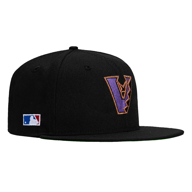 New Era 59Fifty Arizona Diamondbacks Batterman Patch Upside down Hat - Black, Purple, Metallic Copper