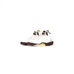 WMNS Nike Air Jordan 5 Retro Earth Metallic Gold Sail White Black DD9336-200 Sneaker Shoe Trainer