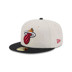 Miami Heat Linen 59FIFTY Fitted Hat