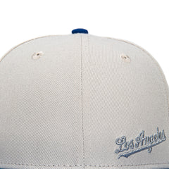 New Era 59Fifty Flawless Script Los Angeles Dodgers 1955 World Series Patch Hat - Stone, Royal