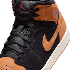 Air Jordan 1 Mid SE (Black/Flax/Varsity Red/Sail)