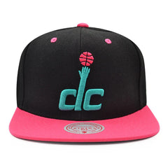 Washington Wizards NBA Mitchell & Ness MIAMI VICE Snapback Hat - Black/Pink