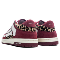 Leopard Skel Top Low - Burgundy