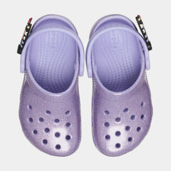 Classic Clog I Am Butterfly Infant Toddler Sandals (Purple/Black)