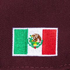 New Era 59Ffity Arizona Diamondbacks Mexico Flag Patch Hat - Maroon, Black, White