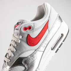 Nike Air Max 1 PRM White Chile Red Grey Silver Black HF7746-100 Sneaker Shoe Trainer