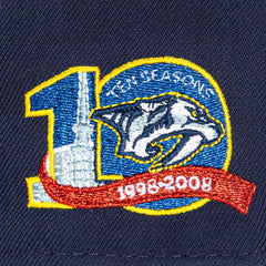 New Era 59Fifty Nashville Predators 10Th Anniversary Patch Hat - Light Navy