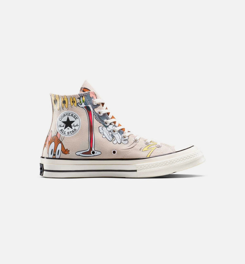 Tom and Jerry Chuck 70 High Mens Lifestyle Shoe - Grey/Black