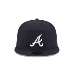 Atlanta Braves Cotton Canvas Split Panel 9FIFTY Trucker Hat