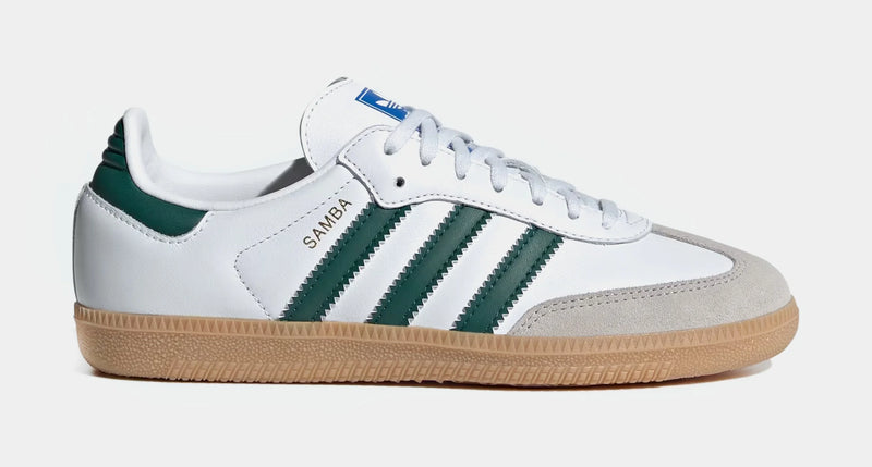 Samba OG Grade School Lifestyle Shoes (Cloud White/Collegiate Green/Gum)